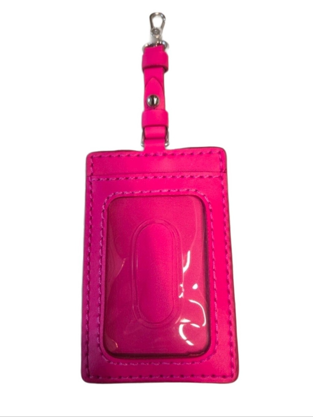 BEIS Hot Pink ID Card Holder with Swivel Clip